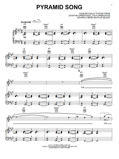 PYRAMID SONG Drums Tab .